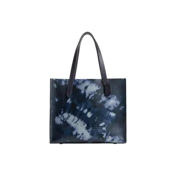 COACH Relay Eggstone Grain Leather Tote Bag Shopping Bag Shoulder Bag Handbag Large Size Men's Midnight Navy Multicolor