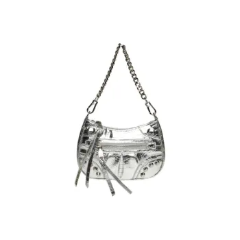 STEVE MADDEN PU Leather Portable Crossbody Bag Shoulder Bag Medium Size Women's Black/Silver/Pink