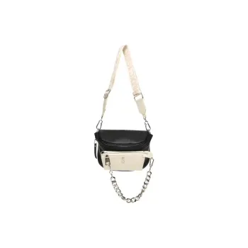 STEVE MADDEN PU Leather Handbag Shoulder Bag Crossbody Bag Medium Size Women's Black & Apricot