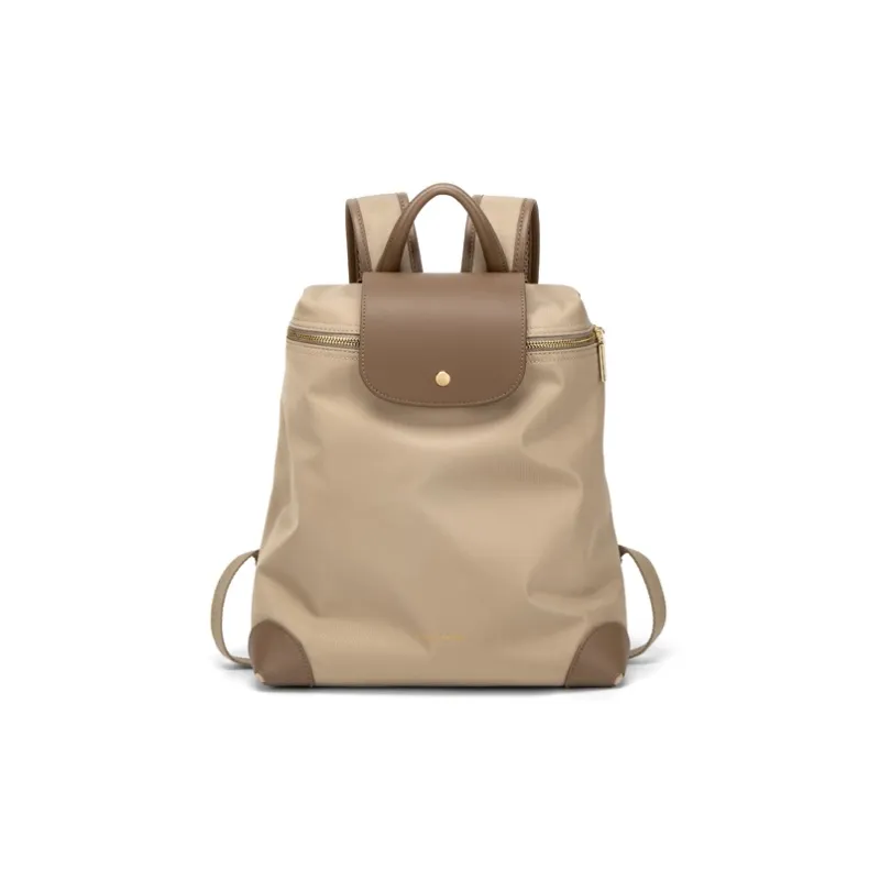 Simvay Clos Fabric With Synthetic Leather Backpacks Backpack Large Size Women's Black/Khaki-8