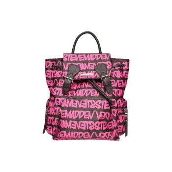 STEVE MADDEN PVC Backpack Large Size Women's Pink