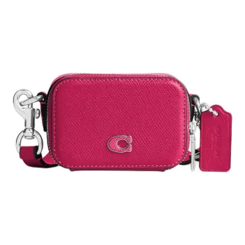 COACH Crossbody Cross-Stitch Leather Shoulder Bag Crossbody Bag Mini Men's Dragon Fruit Red