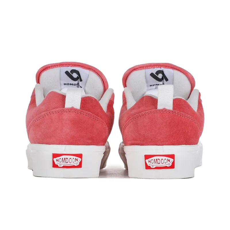 HOMDOON Coverage Low Top Skateboard Shoes Unisex Brick Red-4
