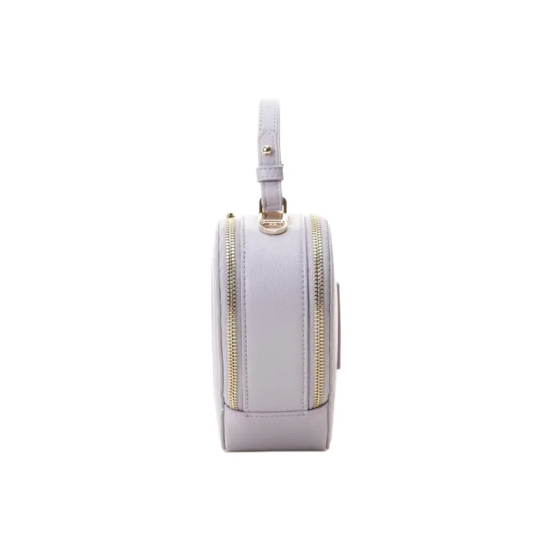 SAMANTHA THAVASA Synthetic Leather Heart Shaped Bag, Shoulder Bag, Crossbody Bag, Handbag Women's Lavender-4
