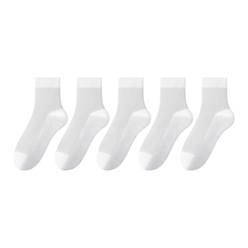 H YXIANG Mid Calf Socks Men's 5 Pack-10