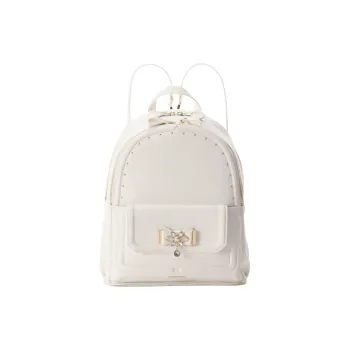 SAMANTHA THAVASA Synthetic Leather Backpack Large Size Women's White