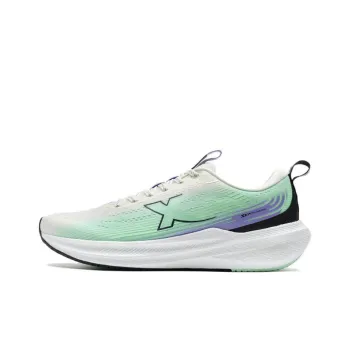 XTEP Cushioning, Wear Resistant Low Top Sprint Running Shoes Men's White Green