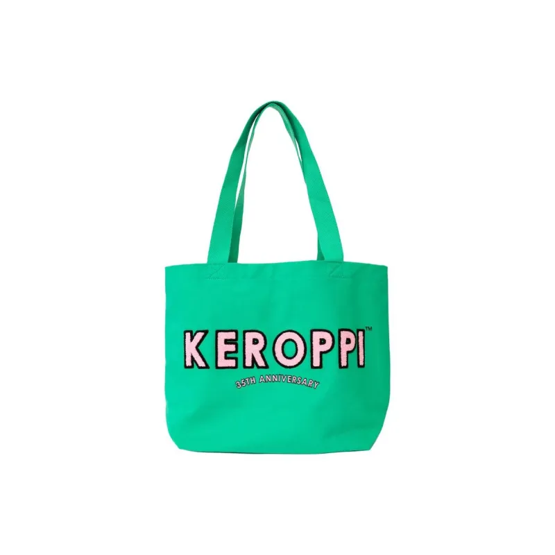 Sanrio Keroppi Collaboration 100% Cotton Tote Bag Shopping Bag Handbag Shoulder Bag Women's Green-1