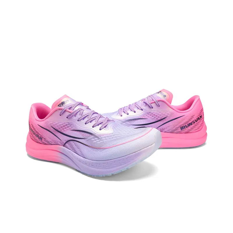 IRUNSVAN Low-Top Running Shoes Unisex Neon Pink Gradating Purple-5