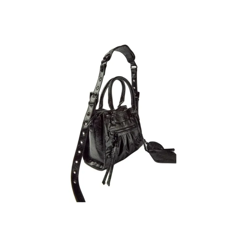 STEVE MADDEN PU Shoulder Bag Crossbody Bag Handbag Medium Size Women's Black/Gray-1