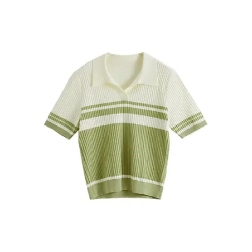 SLLSKY Polo Shirts Women's Lime Fruit Green