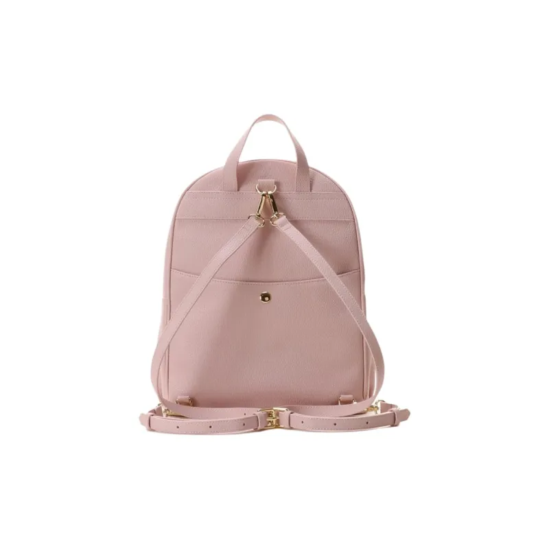 SAMANTHA THAVASA Synthetic Leather Backpack Large Size Women's Pink Beige-2