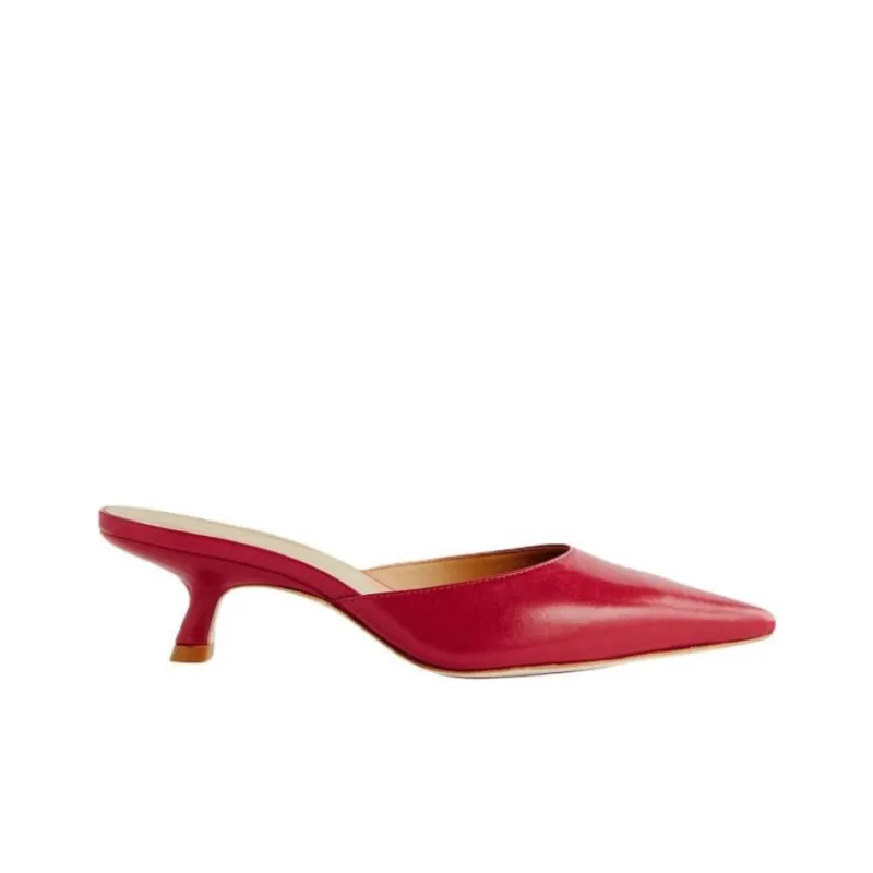 REFORMATION Closed Toe Slippers 5cm Women's Red-1
