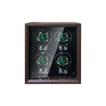 Windtoptime Wooden Shell 2 X 4 Watch Winder Walnut Wood Conversion Table For Home Use Unisex