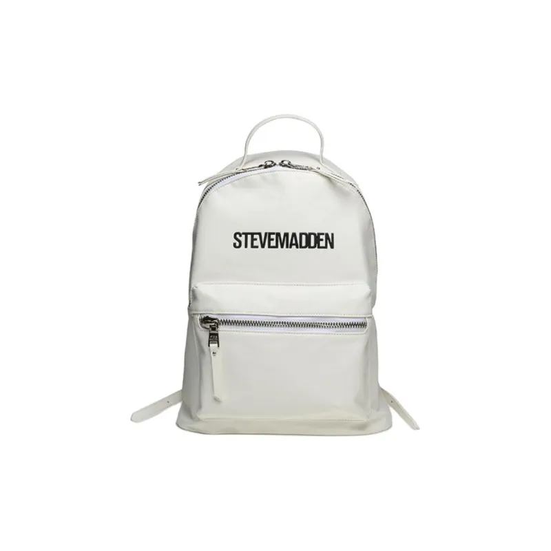 STEVE MADDEN PU Backpack Medium Size Unisex Black/White-4