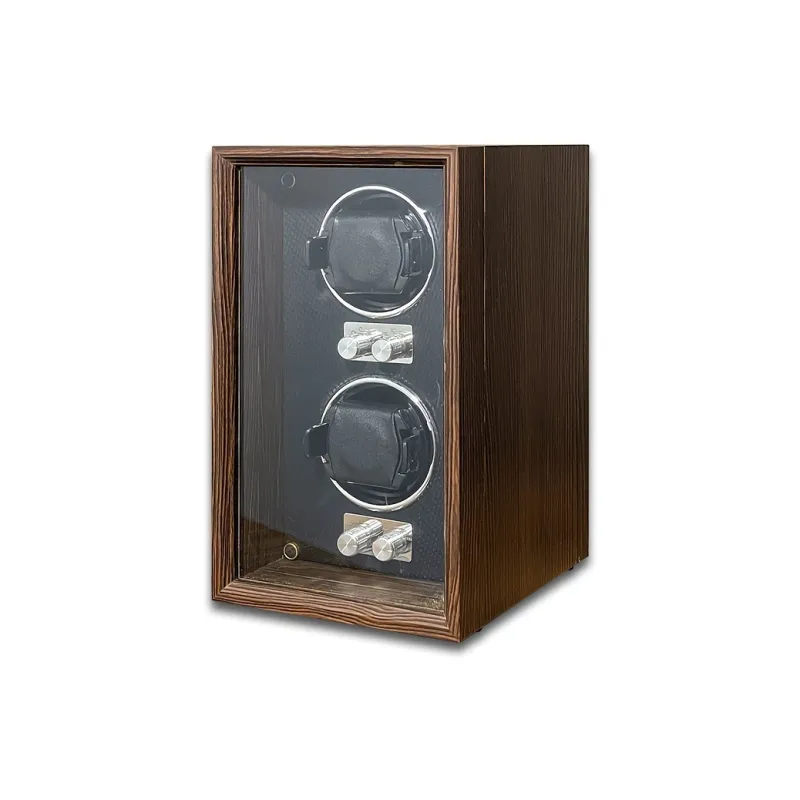 Windtoptime Wooden Shell 2 X 4 Watch Winder Walnut Wood Conversion Table For Home Use Unisex-0