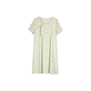XIN1BU Nightgown Women's Light Green