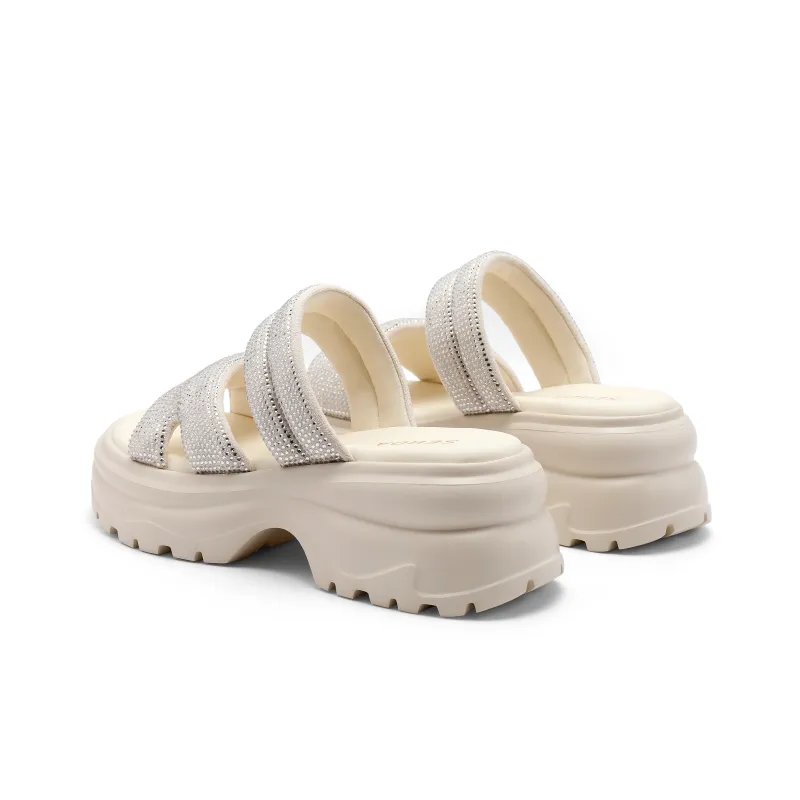 Senda Slide Slippers Women's Sticker Leather Shoes-3