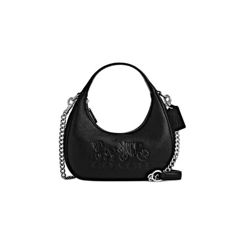 COACH Leather Handbag Shoulder Bag Crossbody Bag Mini Women's Black