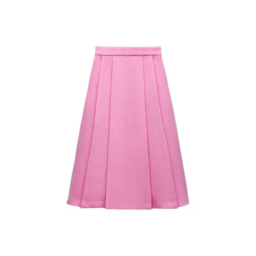 ZARA Casual Long Skirts Women's Pink