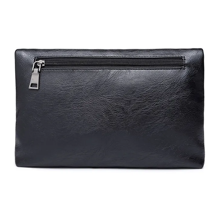CARTELO Cow Leather Clutch Wrist Bag Regular Men's Black-1