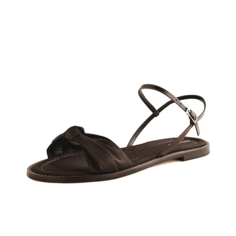 REFORMATION Cassidy Strap Sandals Women's Brown-2