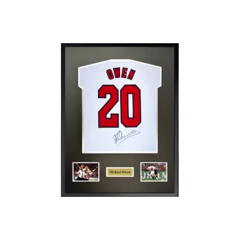 Three For Michael Irwin 1998 World Cup England Team Signed Jersey Includes Certificate And Framing