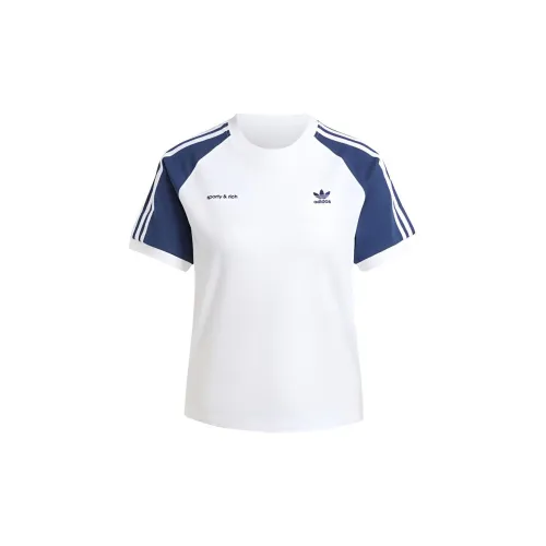 Adidas Originals SPORTY & RICH Collaboration T-Shirts Women's White