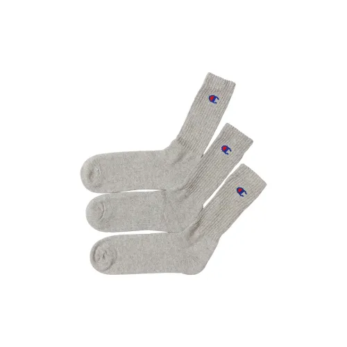 Champion SS24 Knee-High Socks Men's 3 Pack Heather Gray