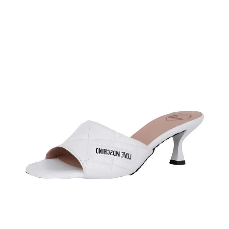 LOVE MOSCHINO Logo-print 65mm Quilted Mules-0
