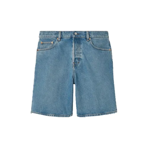 GUCCI Denim Shorts Women's Blue