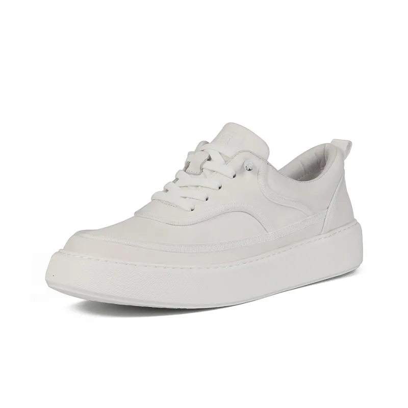 Thai Points Anti Slip Wear Resistant Low Top Skateboard Shoes Men's White-1