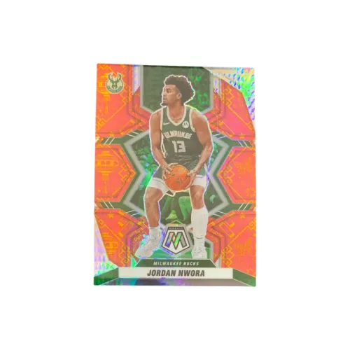 PANINI Nwora 2021 22 Panini Mosaic Bucks 5/8 Edition Chinese New Year Fold Envelope Fold Card Pass Sports Cards 1 Pc