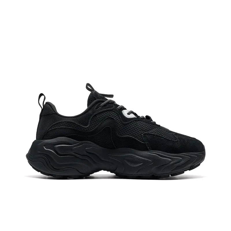 XTEP Migratory Lightweight Height Increasing Coverage Casual Shoes Men's Black/New Metallic Silver-1