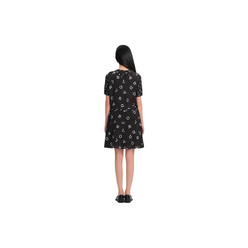 Blood Glitter Short-Sleeved Dresses Women's-0