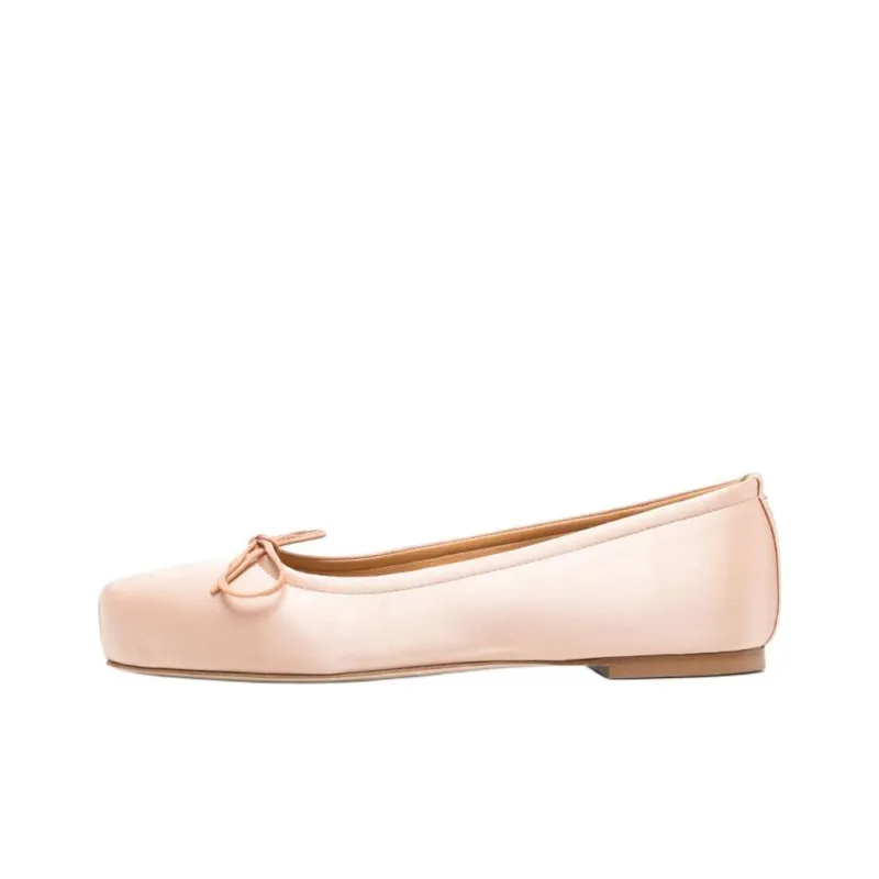 Aeyde Square toe Satin Ballerina Shoes Women's-0