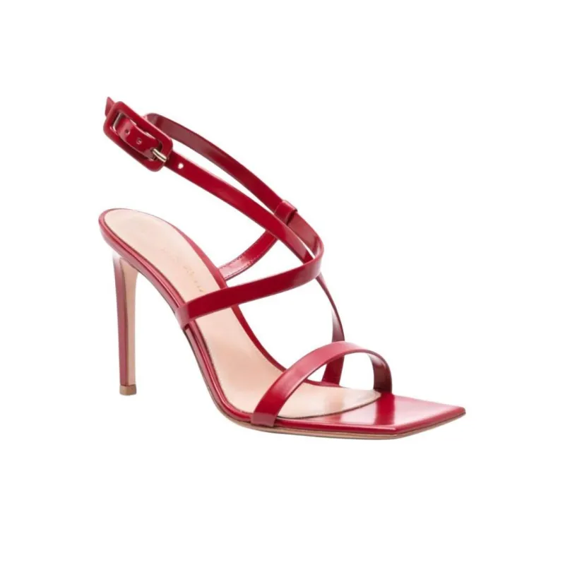 GIANVITO ROSSI Lindsay Strap Sandals 9.5cm Women's Red-2