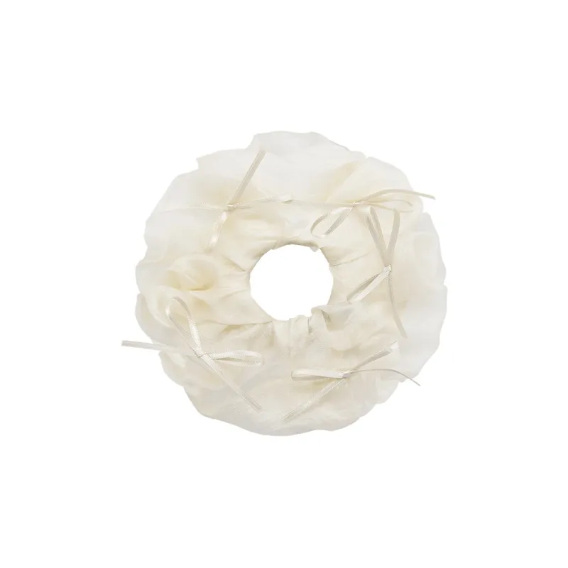 ROYALSASA Silk Chiffon Hair Tie Women's-3