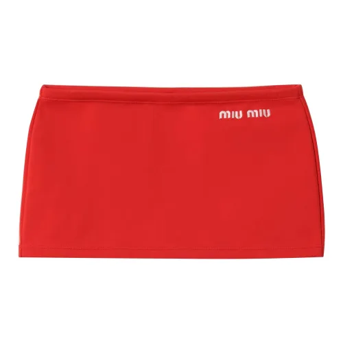 MIU MIU Casual Short Skirts Women's Red