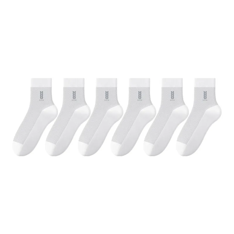 H YXIANG Mid Calf Socks Men's 6 Pack-35