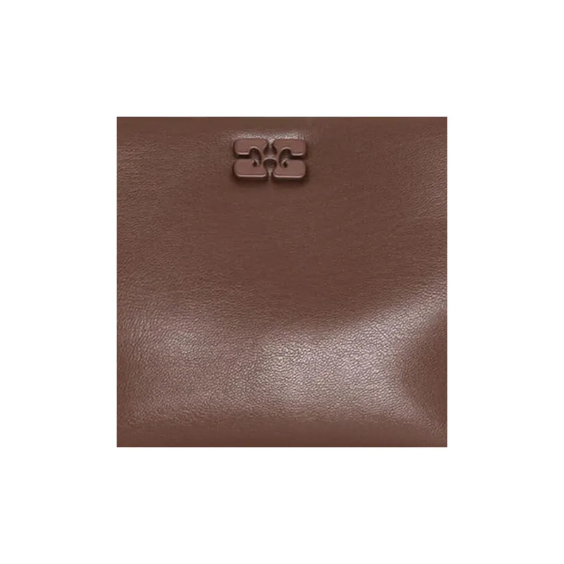 GANNI Recycled Leather With Polyurethane And Polyester Blend Shoulder Bag Crossbody Bag Handbag Mini Women's Brown-3