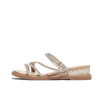 Senda Rubber Sole Slip Resistant Slide Slippers Women's Gold