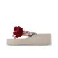 7356 Beige with Red Print