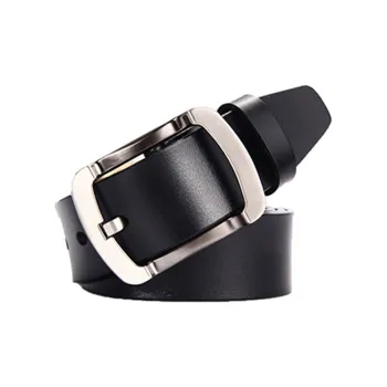 AAJF Pin Buckle Business Wide Leather Cow Split Leather Leather Belts Men's 3.5cm