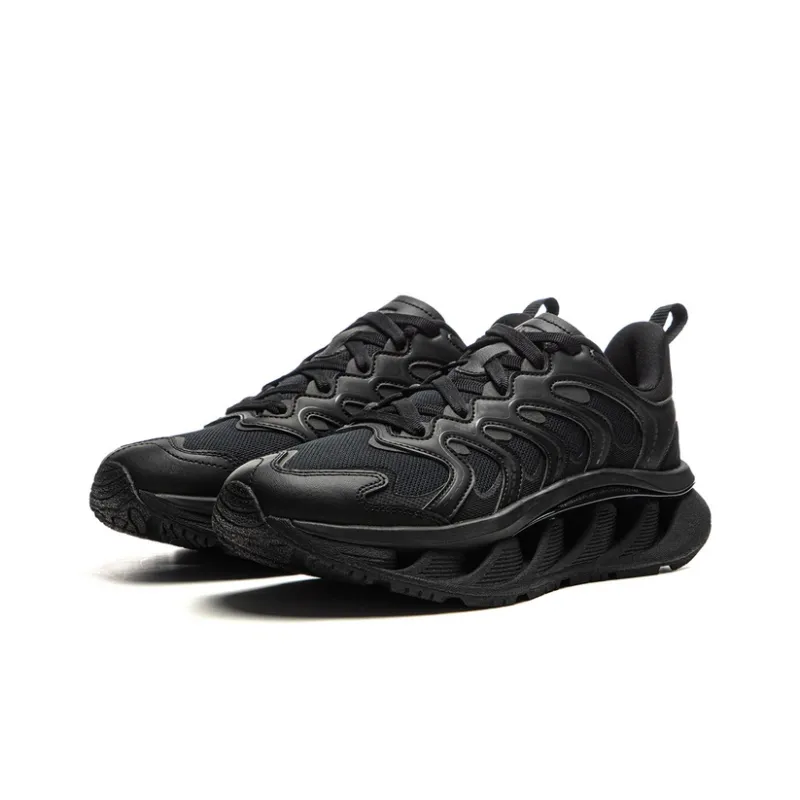 LiNing Curved CRC Anti Slip Wear Resistant Low Top Casual Shoes Women's Black-2