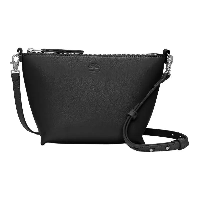 Timberland Grained Cow Leather Crossbody Bag Women's Black-0