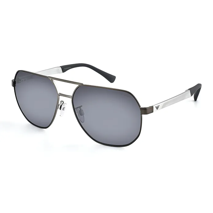 EMPORIO ARMANI Alloy Aviator Sunglasses Unisex Black-0