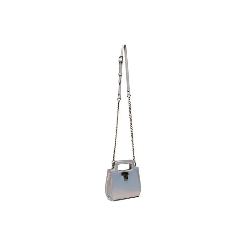 STEVE MADDEN PU Leather Shoulder Bag Crossbody Bag Handbag Medium Size Women's Silver-2