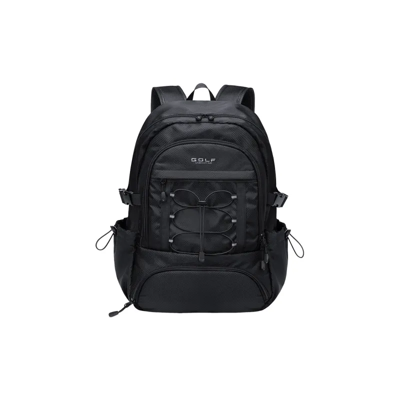 GOLF Fabric Backpack Large Size Men's Black/Black White-1