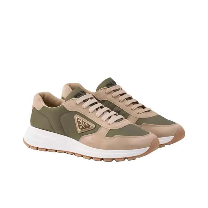PRADA PRAX 1 Low Top Casual Shoes Men's Beige Green-2
